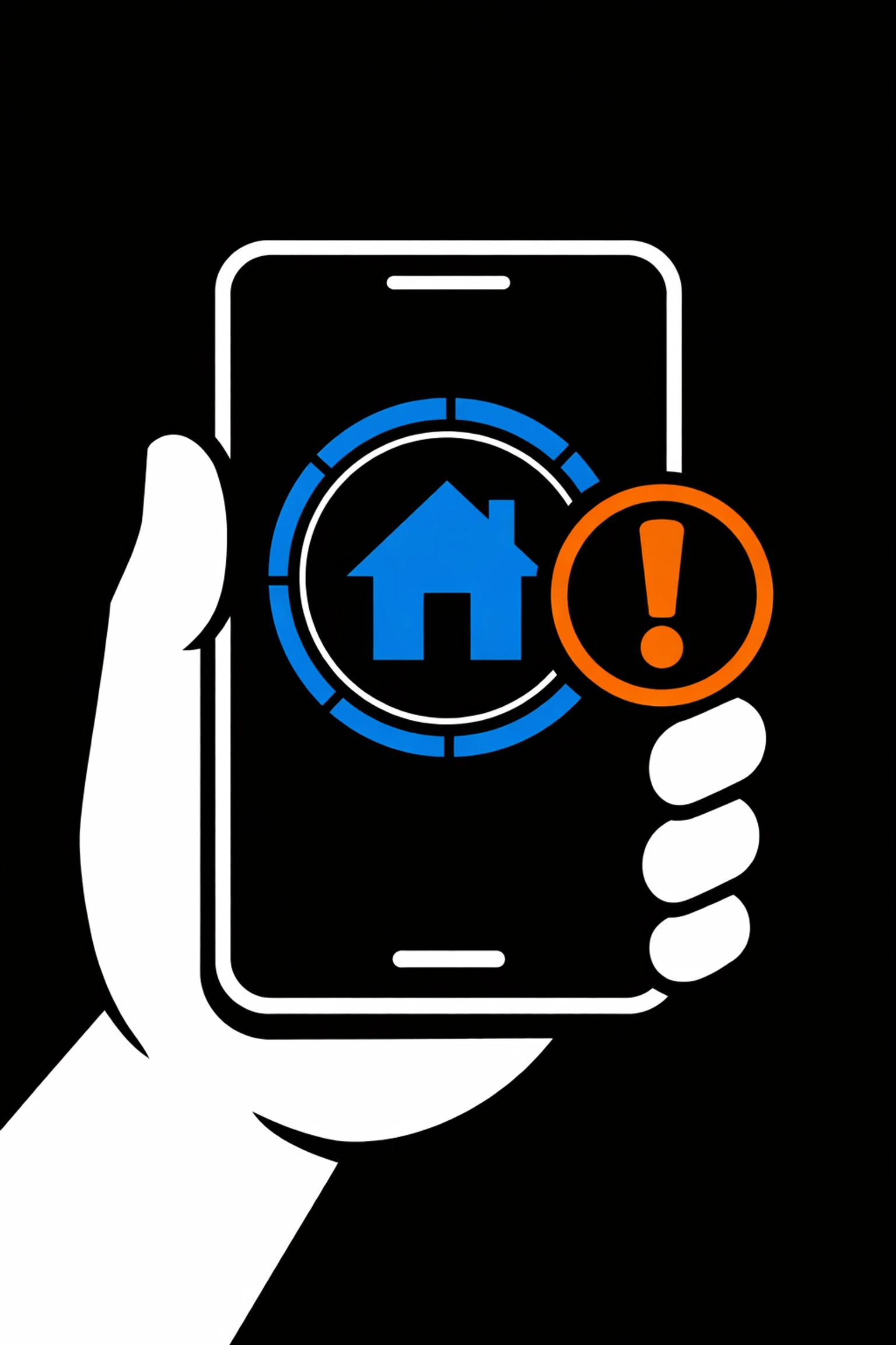 Smartphone showing a professional home watch humidity alert for a Florida property.