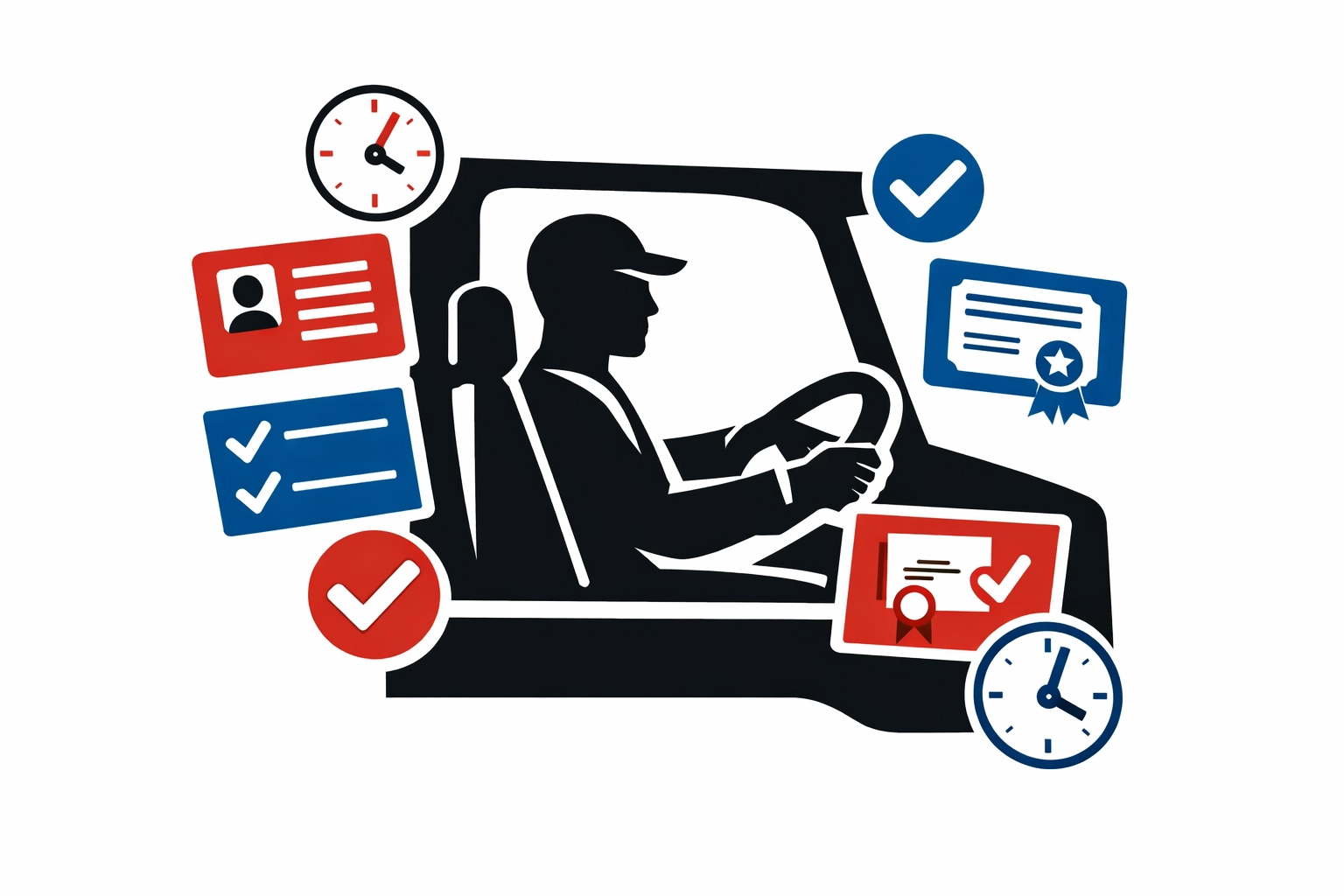 Professional driver receiving ADR certification and DCPC training hours