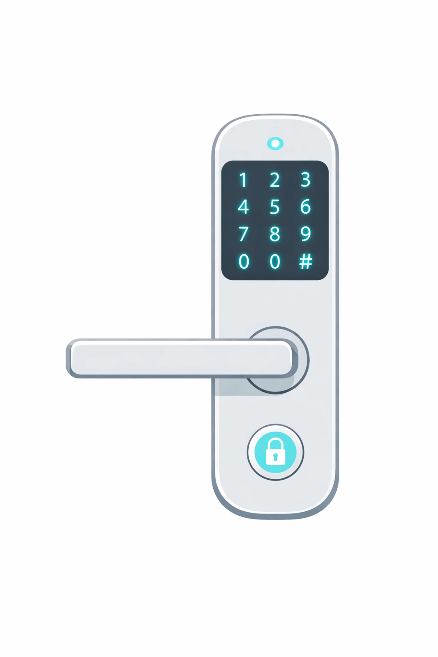 Modern smart door lock with digital keypad for secure keyless entry in a Kerrisdale home.