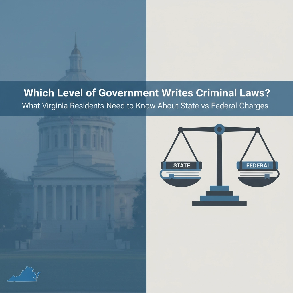 Which Level of Government Writes Criminal Laws? What Virginia Residents Need to Know About State vs Federal Charges