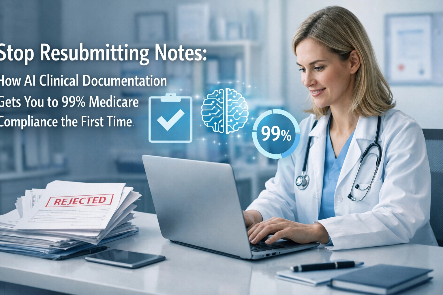 [HERO] Stop Resubmitting Notes: How AI Clinical Documentation Gets You to 99% Medicare Compliance the First Time