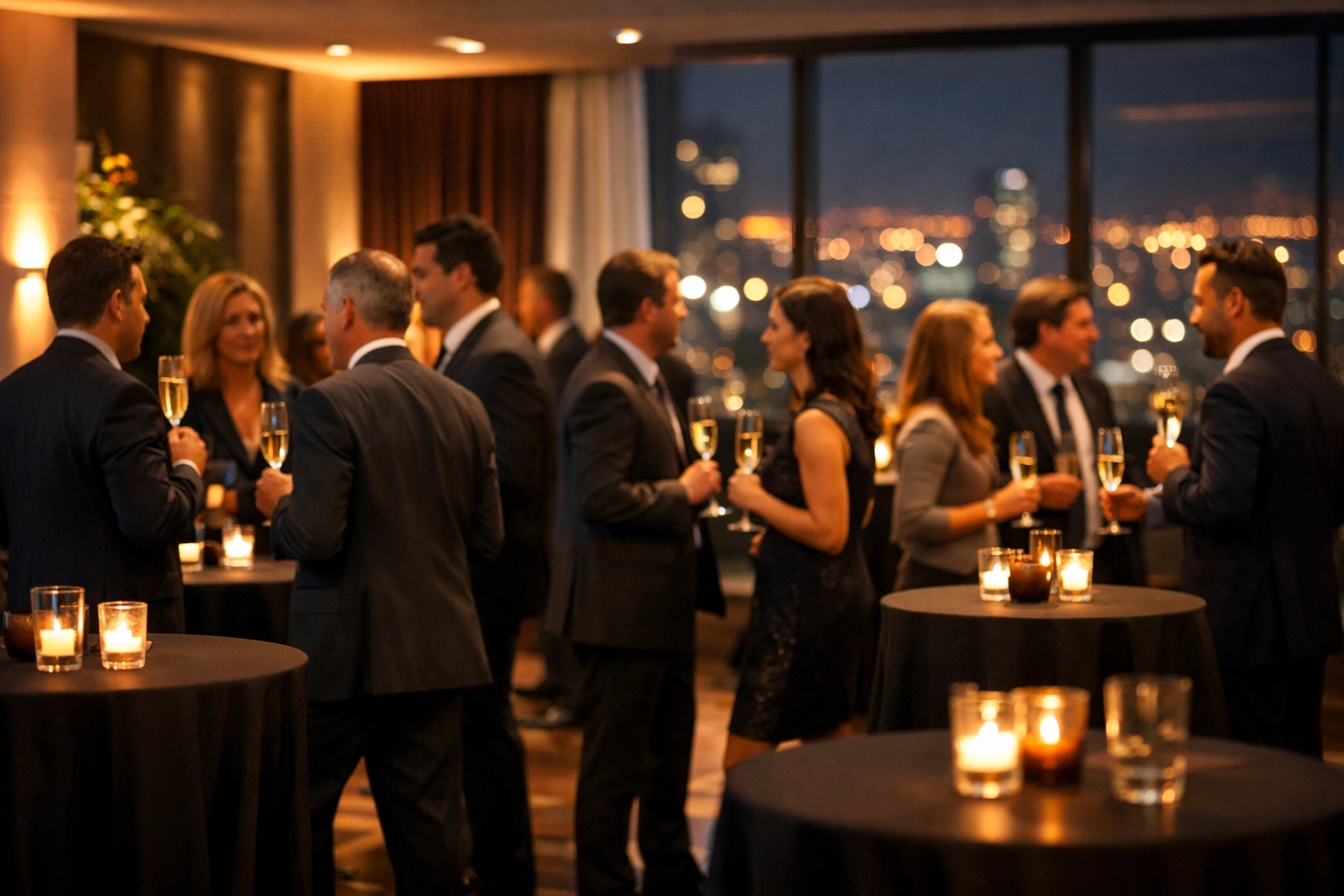 The CEO's Guide to Super Bowl Brand Domination Through Strategic VIP Travel Management Executives networking at exclusive Super Bowl corporate hospitality event