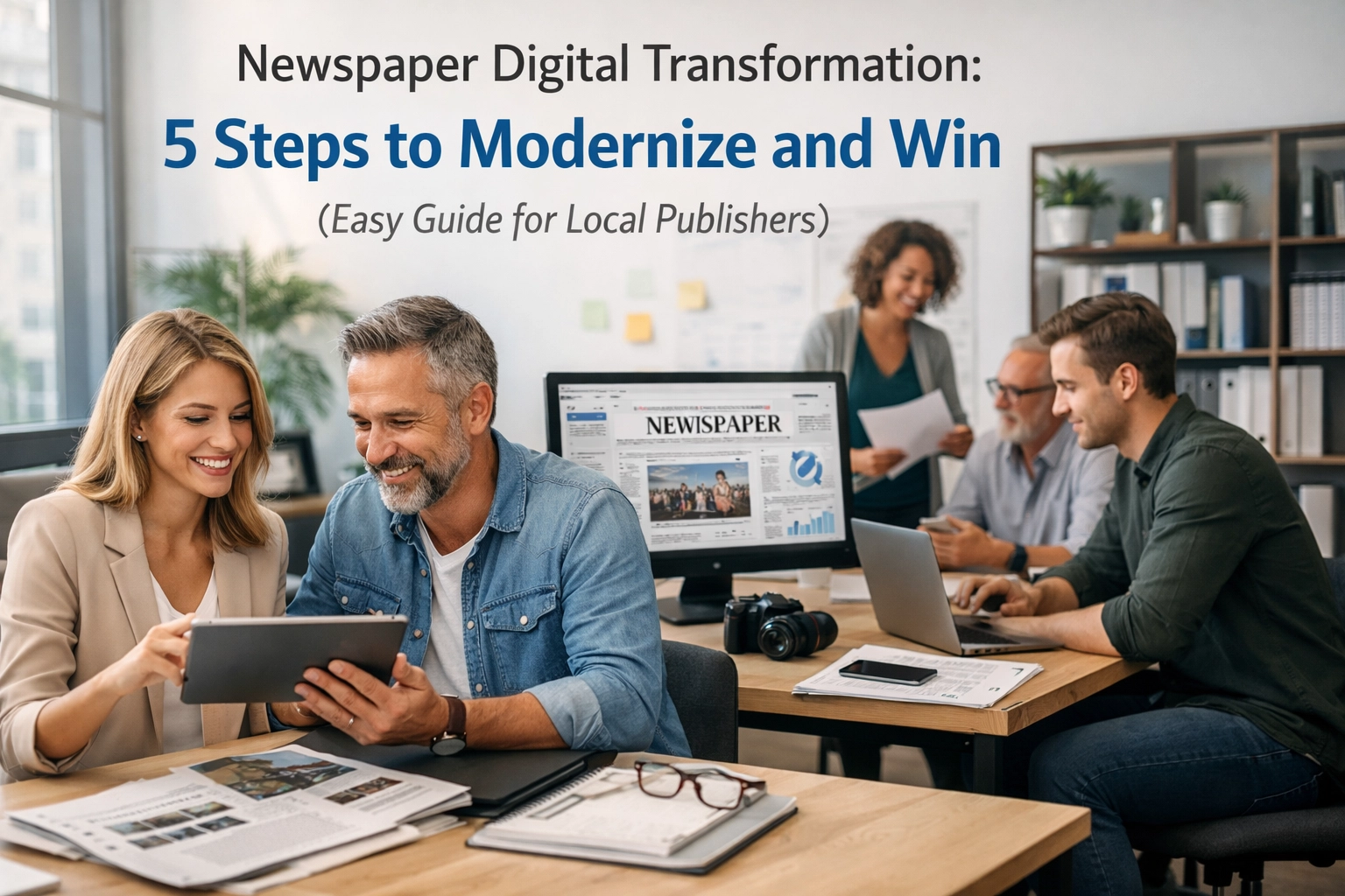 [HERO] Newspaper Digital Transformation: 5 Steps to Modernize and Win (Easy Guide for Local Publishers)
