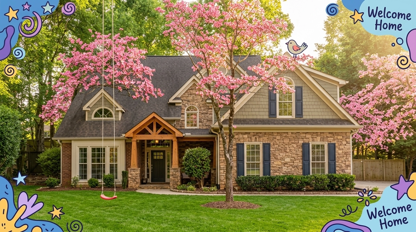 Traditional Canton Home with Dogwoods