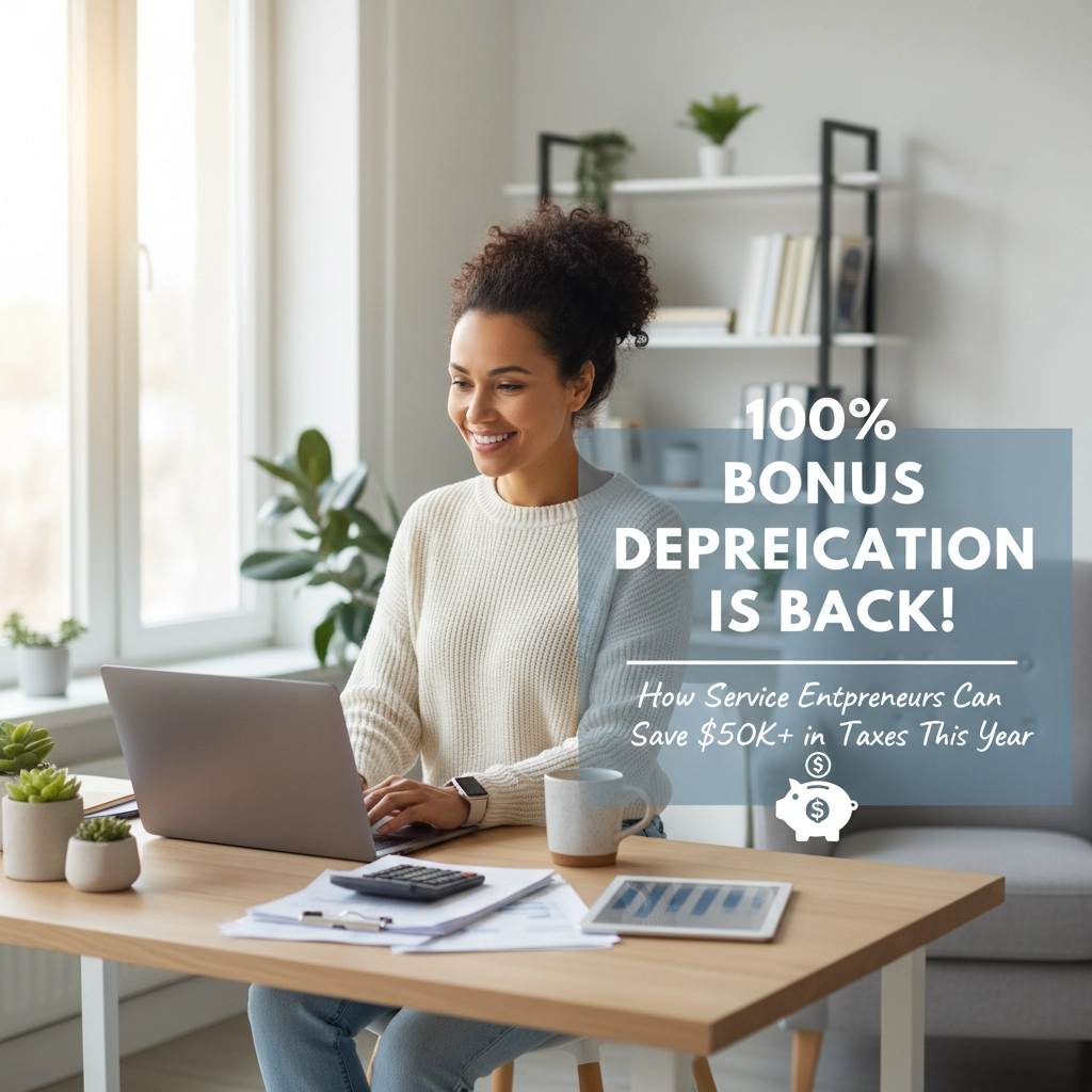 100% Bonus Depreciation Is Back: How Service Entrepreneurs Can Save $50K+ in Taxes This Year