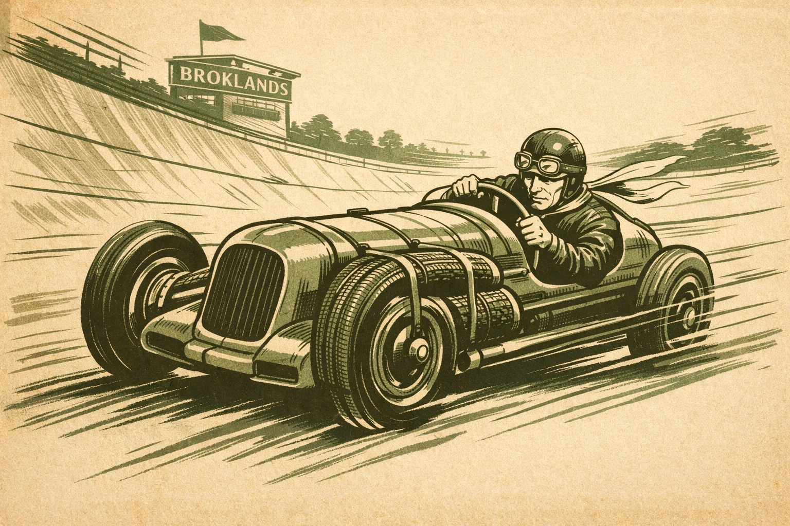 Roberta Cowell racing at Brooklands circuit in the 1930s before becoming first British trans woman