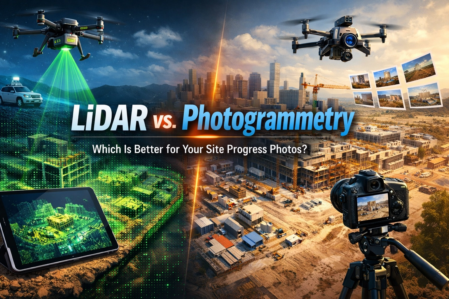 [HERO] LiDAR vs. Photogrammetry: Which Is Better for Your Site Progress Photos?