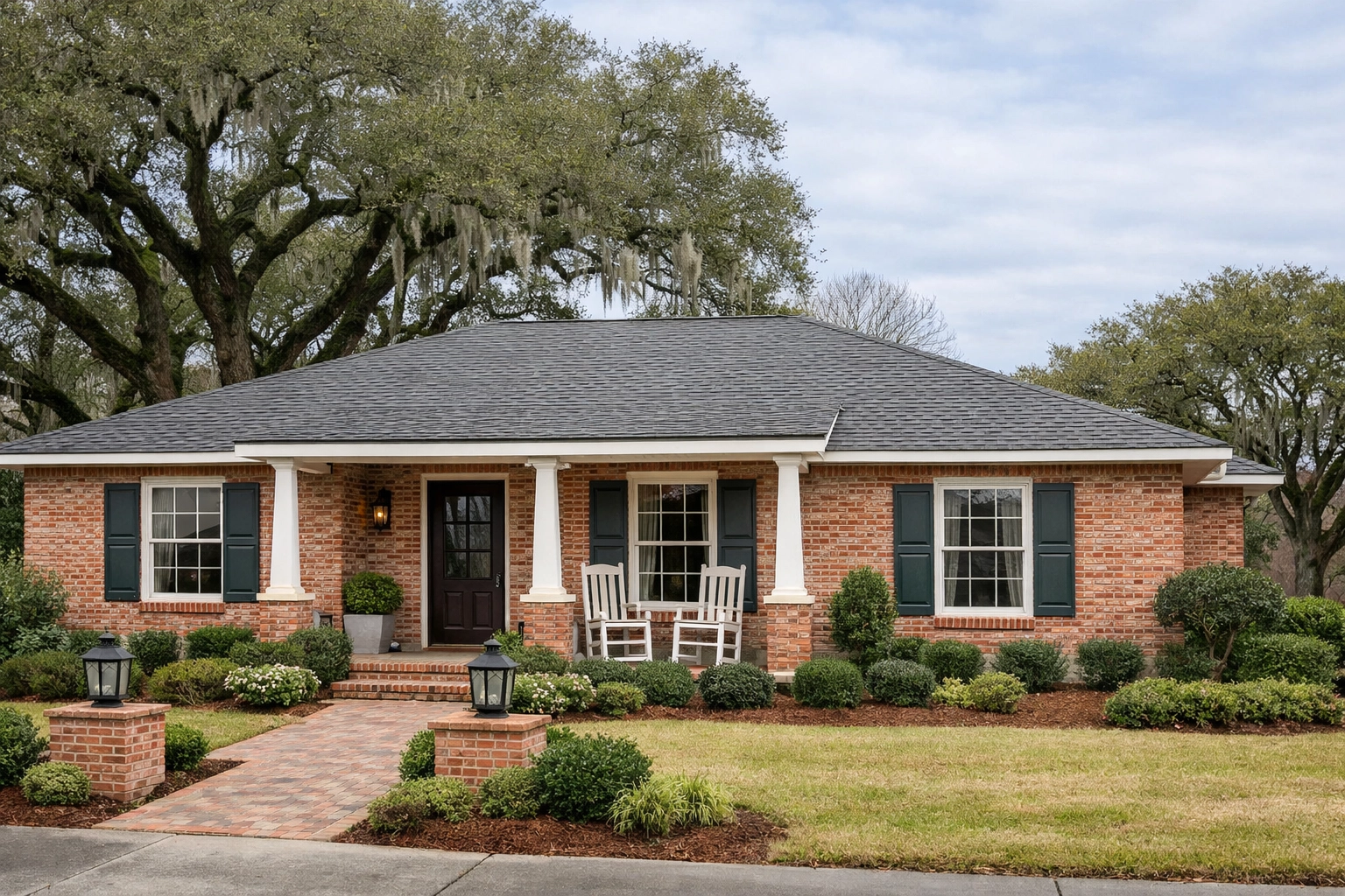 A well-maintained home in Lafayette, Louisiana, representing winter electrical safety and fire damage prevention.