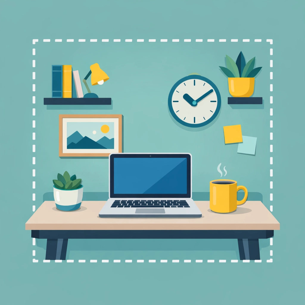 Organized home office desk illustrating the requirements for a business home office deduction.