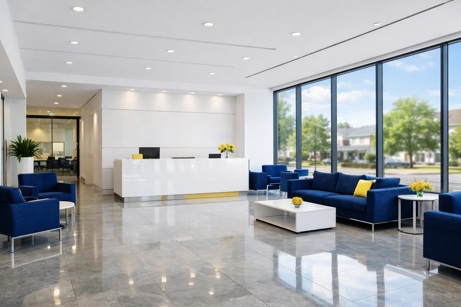 Professional office cleaning in Franklin keeps high-end corporate lobbies sparkling and welcoming for clients.