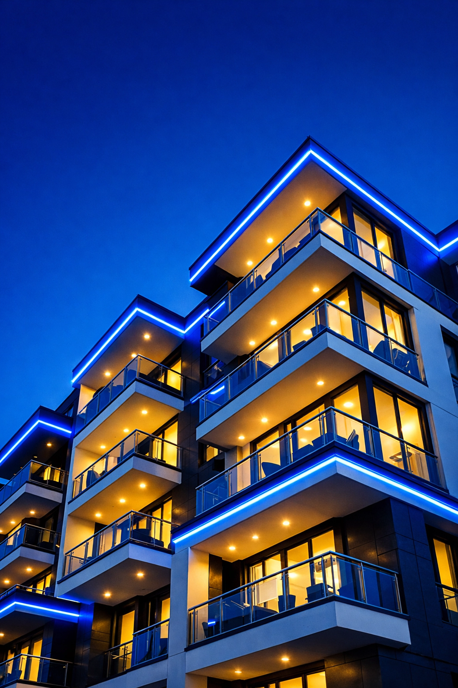 Modern luxury apartment complex exterior reflecting professional property management and high occupancy rates.