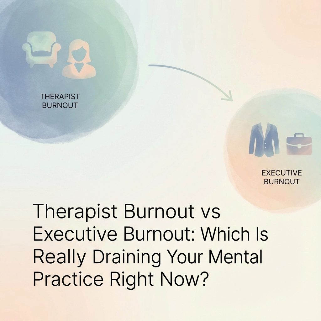 Therapist Burnout vs Executive Burnout: Which Is Really Draining Your Mental Health Practice Right Now?