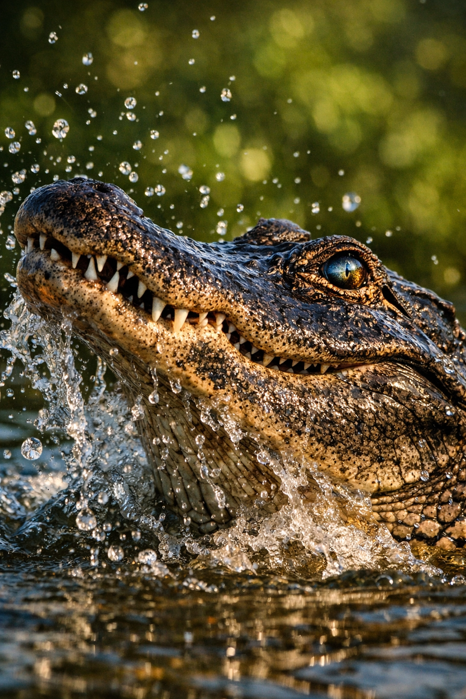 Close-up of an American alligator in the swamp during an Everglades wildlife tour.