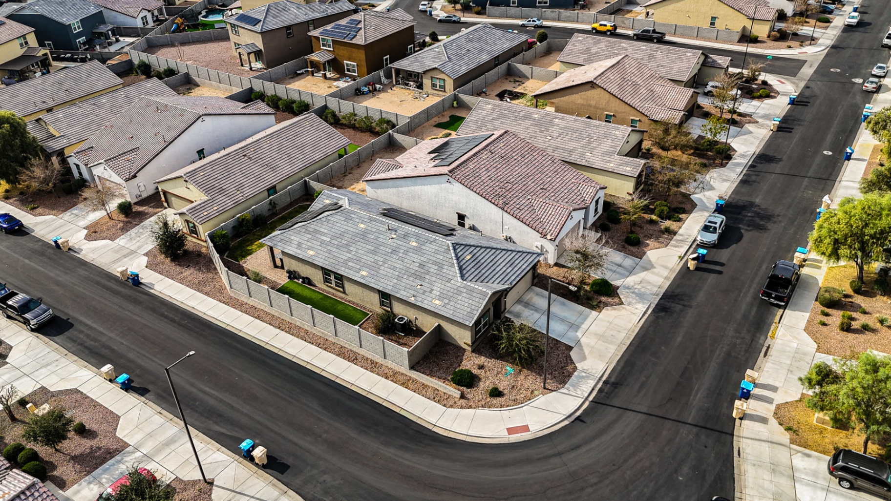 Modern Arizona Suburban Neighborhood Aerial