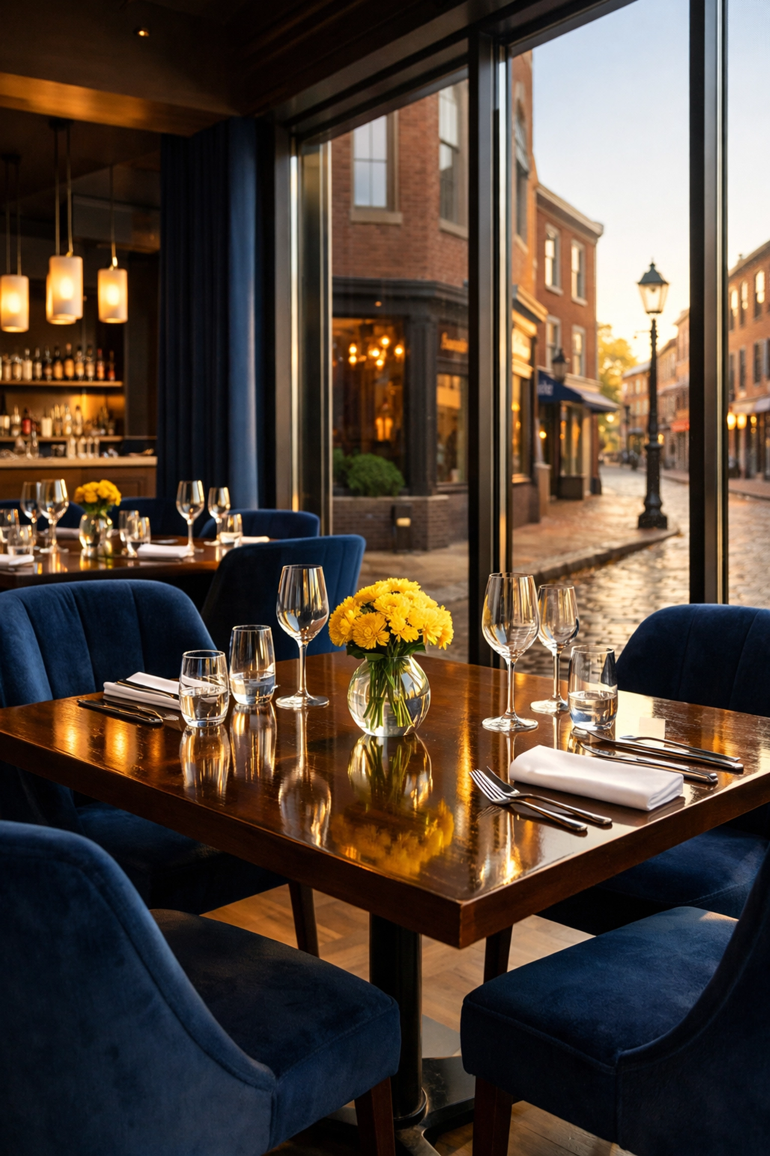 Spotless Salem restaurant maintenance showing clean dining tables and professional hospitality care.