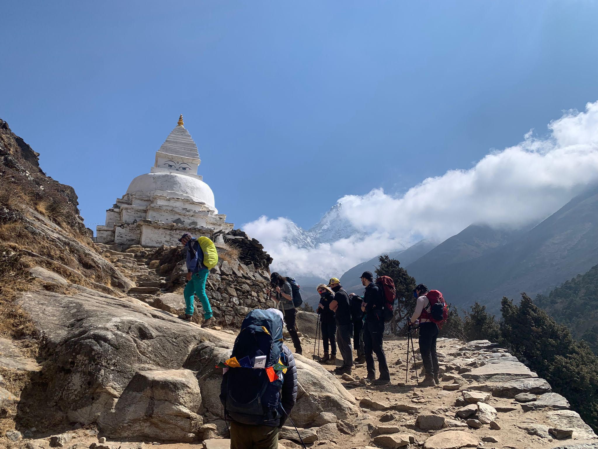 The stunning Himalayan scenery that served as Vivian's playground after a year of hard work