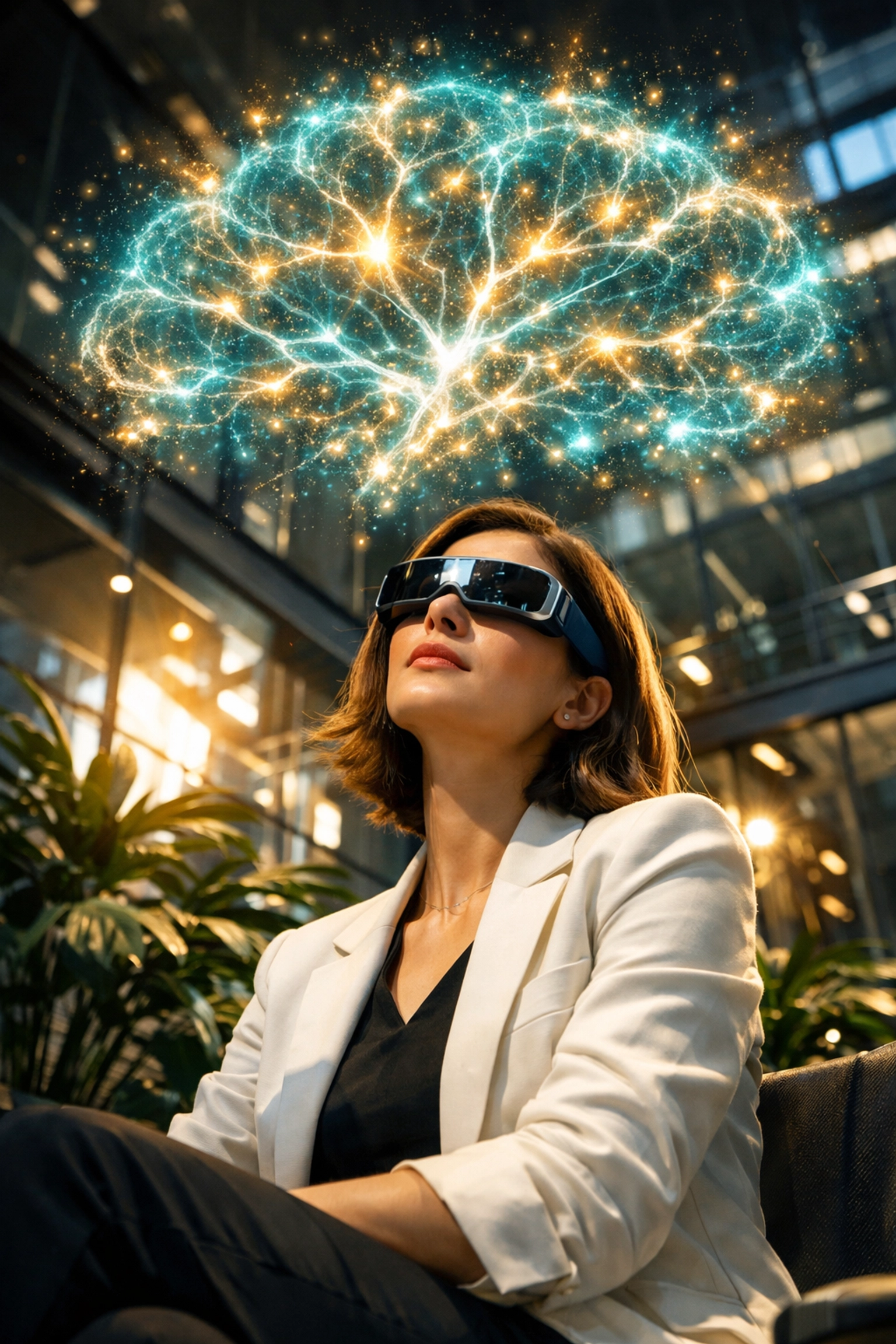 Expertin nutzt digitale Wissensnetzwerke für lebenslanges Lernen und KI-Weiterbildung.