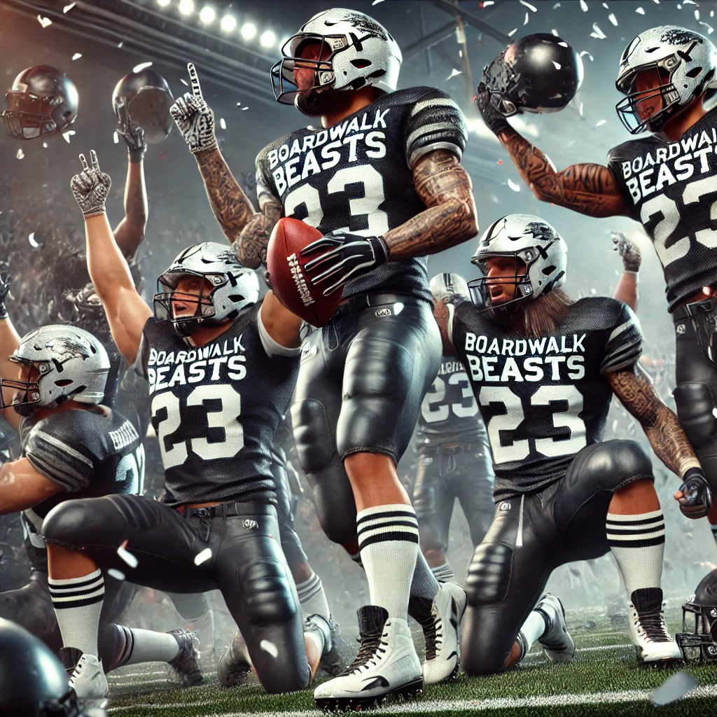 Boardwalk Beasts Football Club Victory Celebration