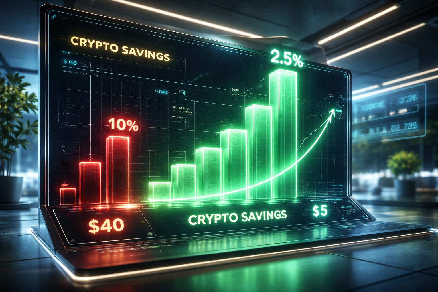 Comparison chart of crypto savings versus traditional payment fees for merchants using LUSD stablecoin benefits