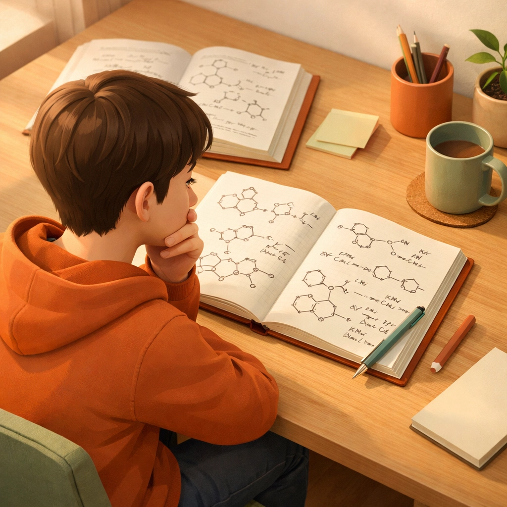 Student thinking critically about Chemistry concepts and reaction mechanisms for Oxbridge preparation