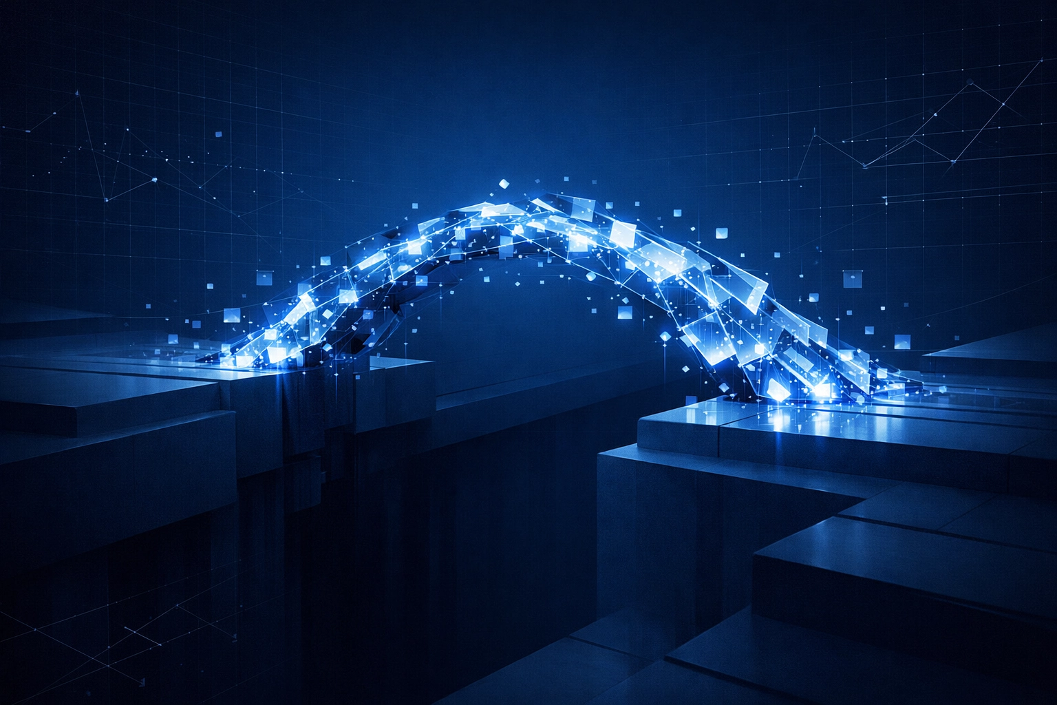 Digital bridge representing MTD readiness for accountancy practice valuations and mergers in the UK.