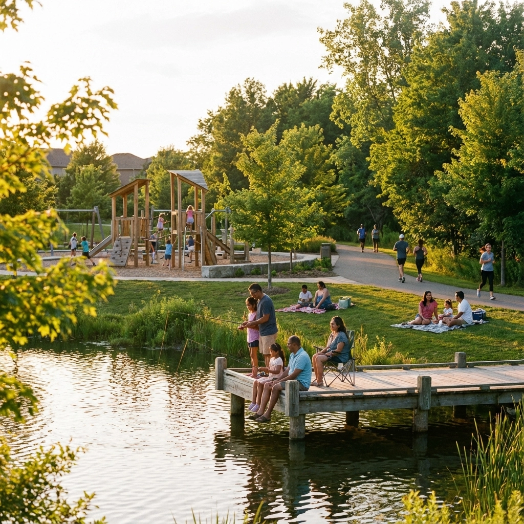 Families enjoying a sunny day at Laurel Acres Park in Mount Laurel, NJ