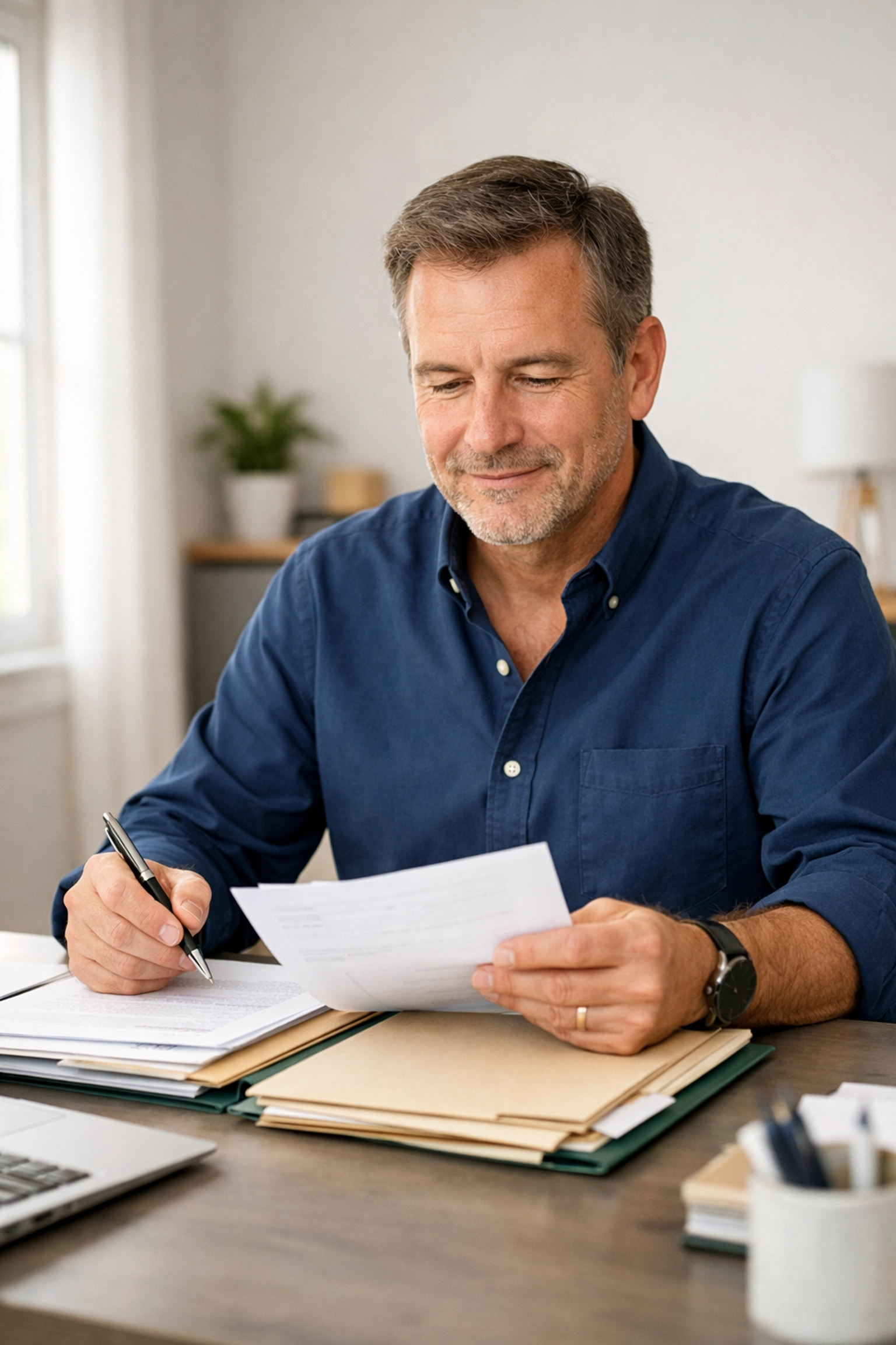 Credit repair specialist reviewing mortgage documentation for Sugar Land homebuyer approval