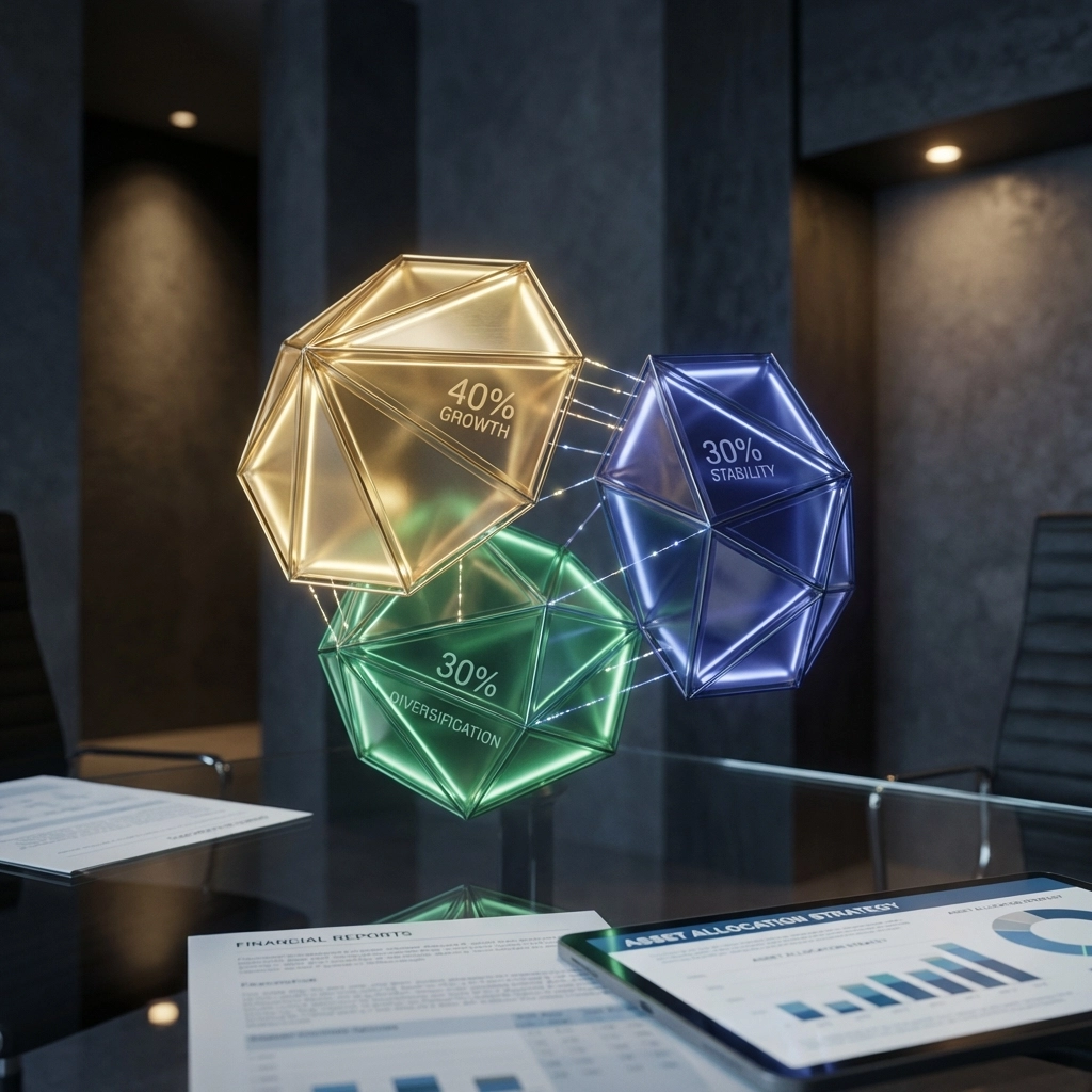 Visual representation of the 40/30/30 portfolio allocation framework for accredited investors in 2026