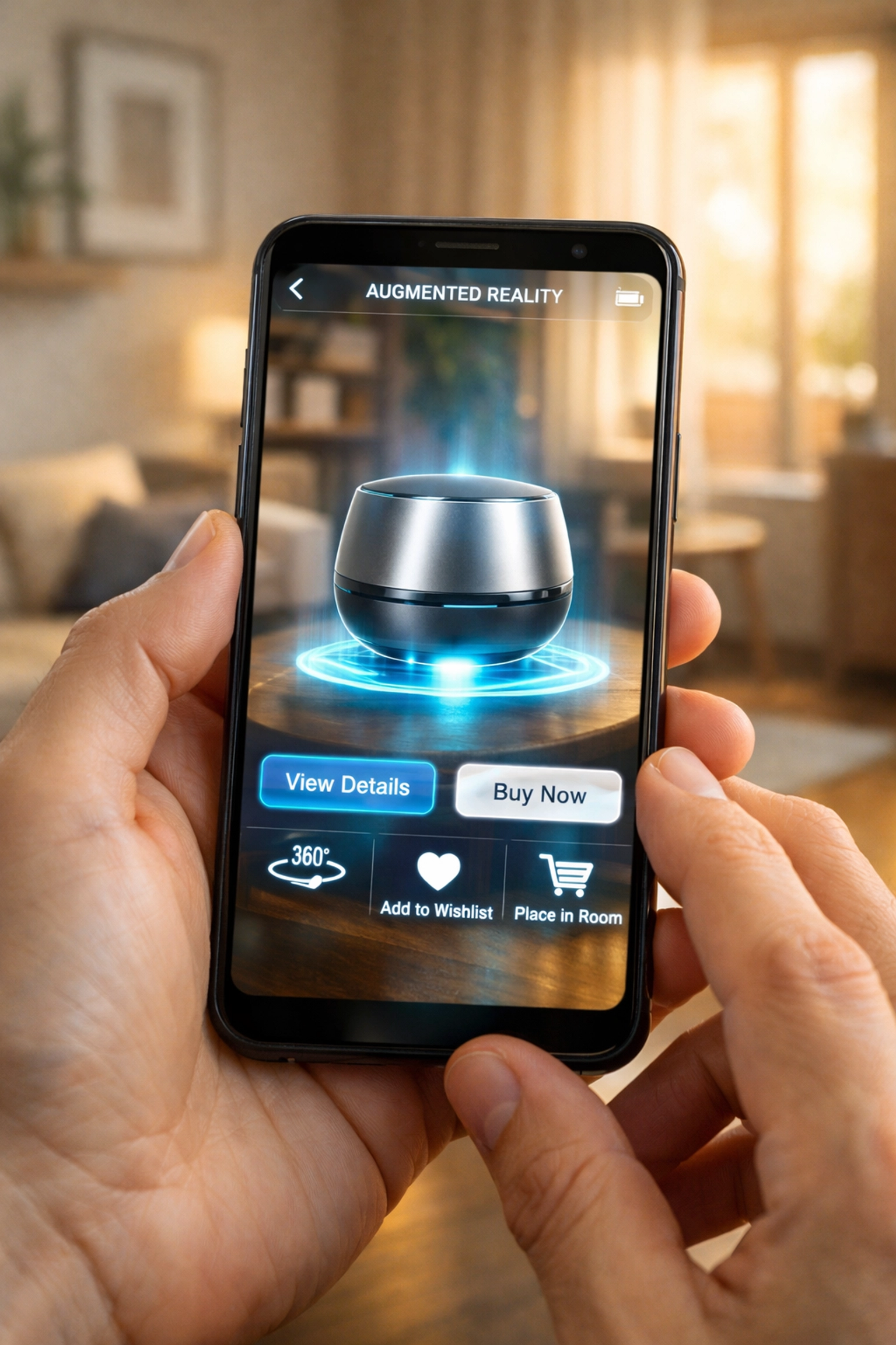 Augmented reality shopping experience with crypto payment integration on smartphone
