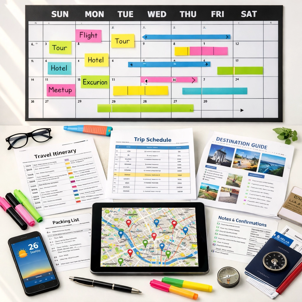 NEWSLETTER: Super Bowl Travel Secrets Revealed: What Industry Experts Don't Want You to Know About Executive Logistics Corporate travel planning workspace with Super Bowl logistics and itineraries