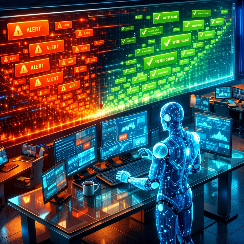 Agentic AI autonomously managing ServiceNow ITOM incident alerts in real-time operations center