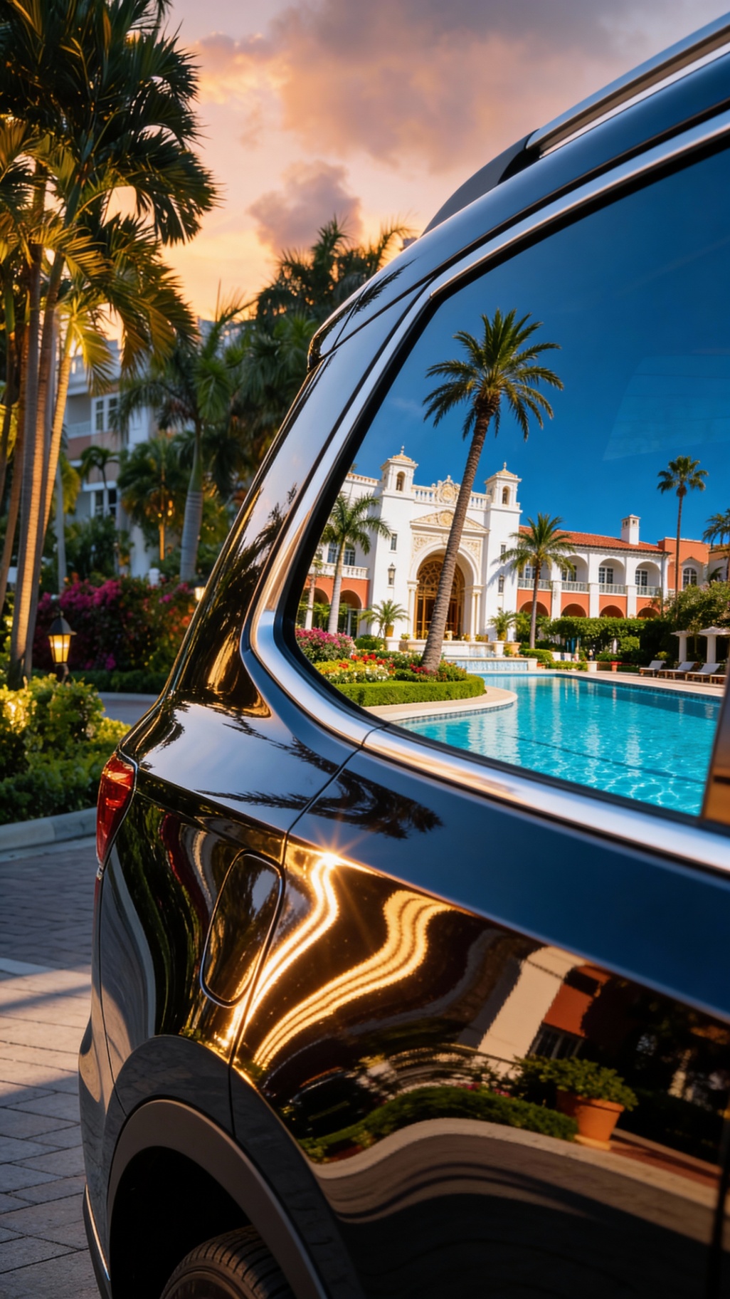 Luxury SUV at Upscale Resort