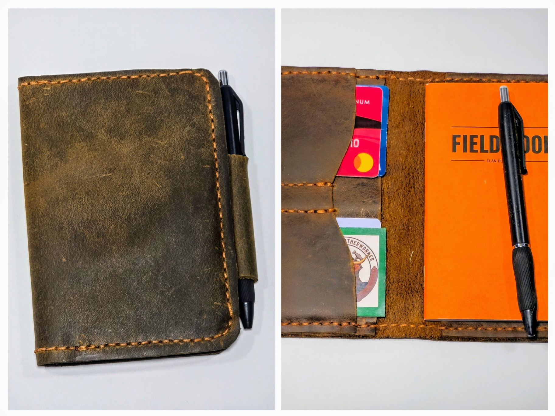 mini leather journal cover