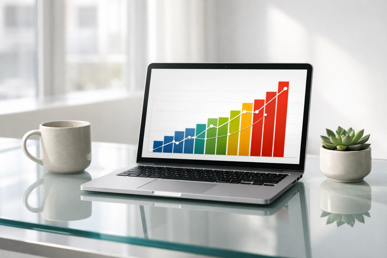 Data-driven analysis of Glendale home price trends displayed on a laptop screen.