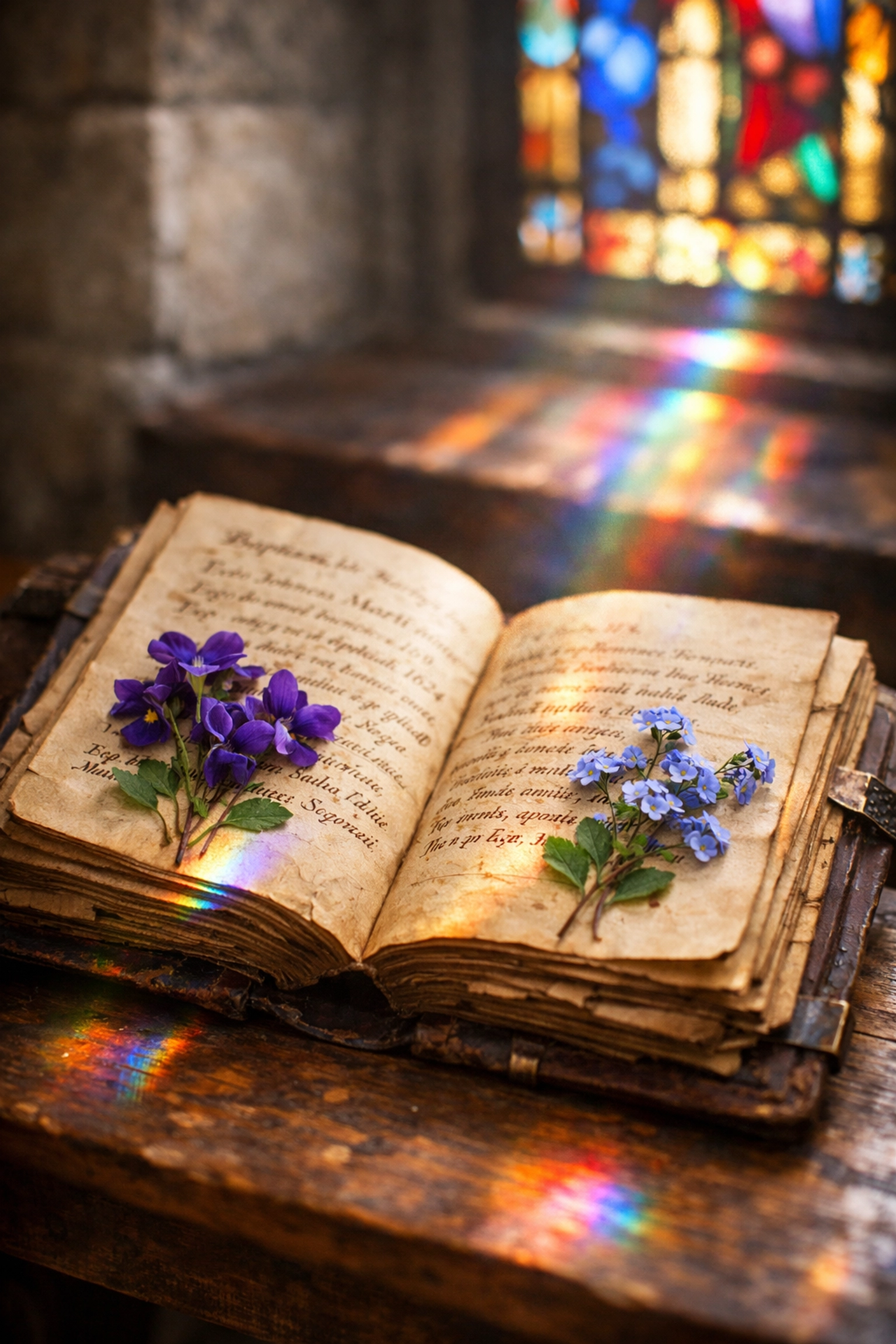 Ancient church record book documenting female relationships in religious houses