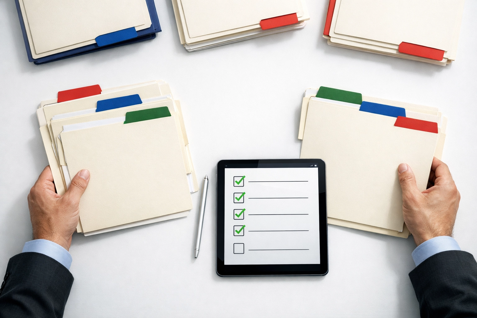 Organized NYC OER compliance documents and digital checklist for clean submission