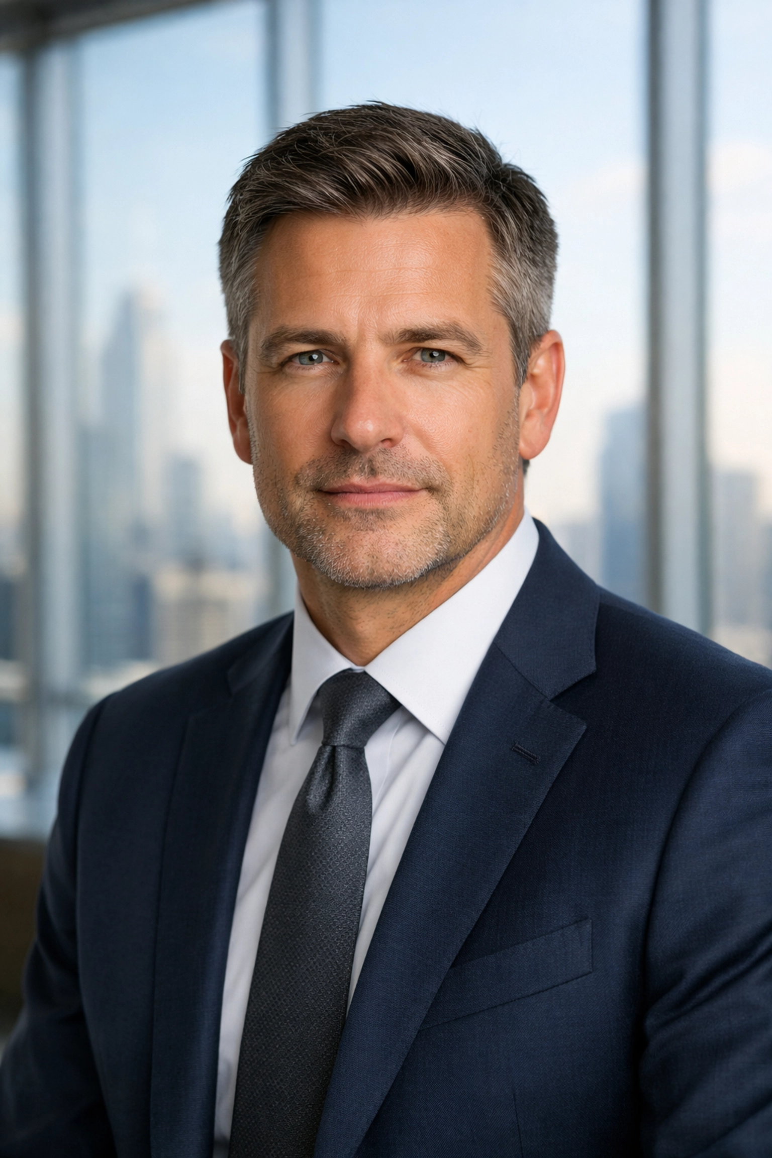 A high-end executive headshot illustrating professional corporate headshot tips for success.