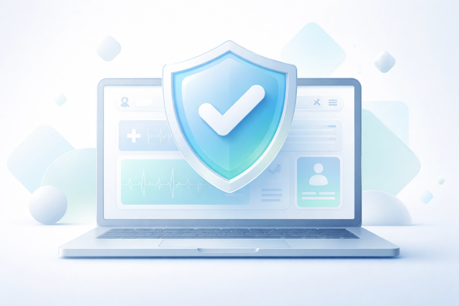 Digital shield symbolizing LegitScript certification for rehab centers, emphasizing trust and compliance