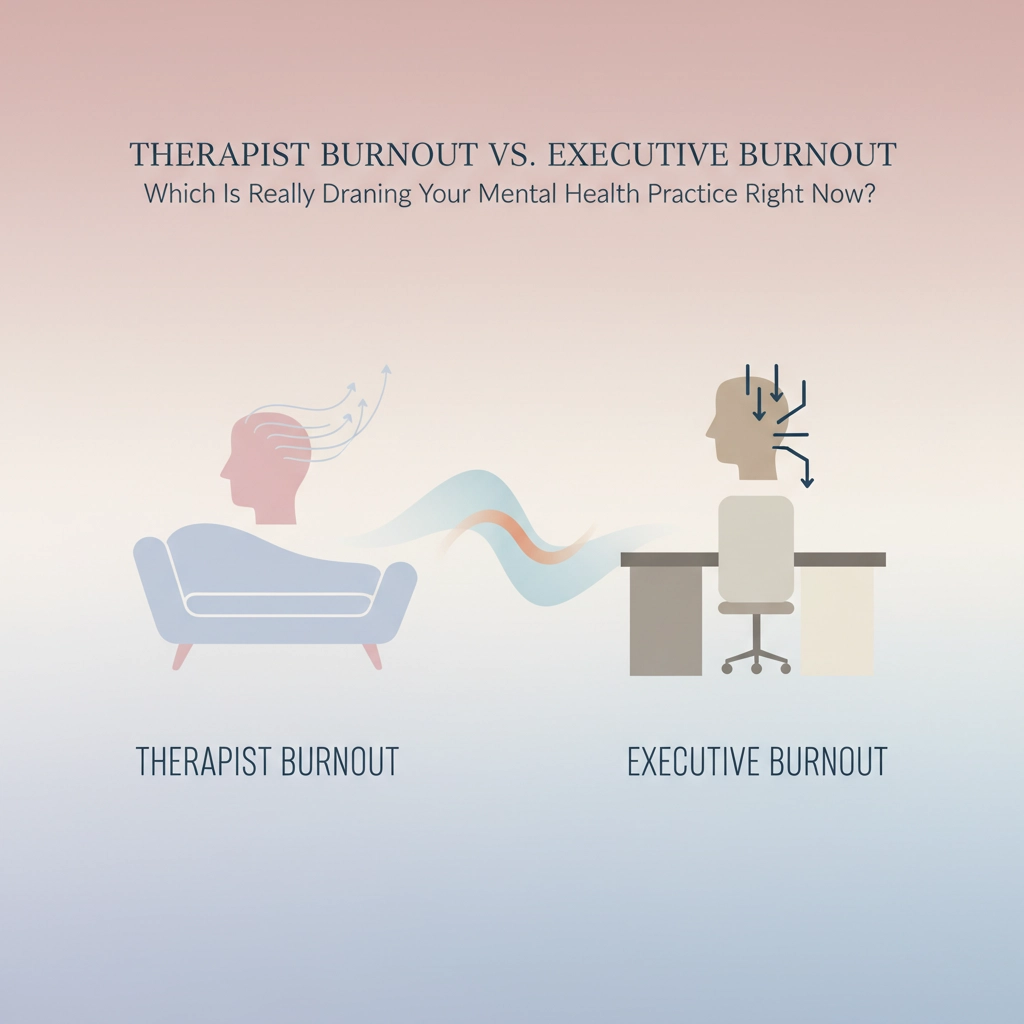 Therapist Burnout vs. Executive Burnout: Which Is Really Draining Your Mental Health Practice Right Now?
