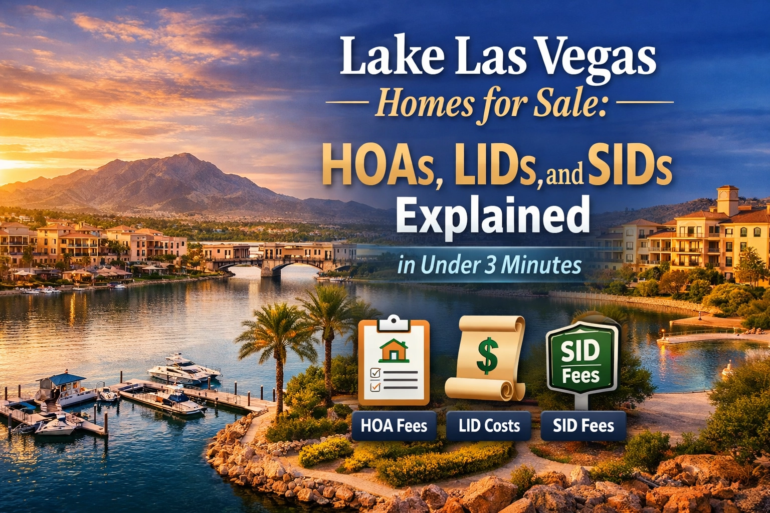 Lake Las Vegas Homes: HOA's, LIDs, and SIDs Explained in Under 3 Minutes