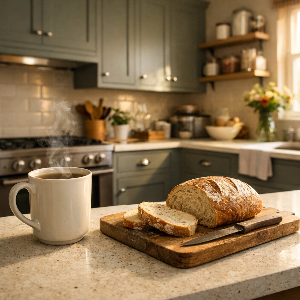 A beautifully finished Sussex kitchen showcasing high-quality and durable kitchen cabinet spray painting.