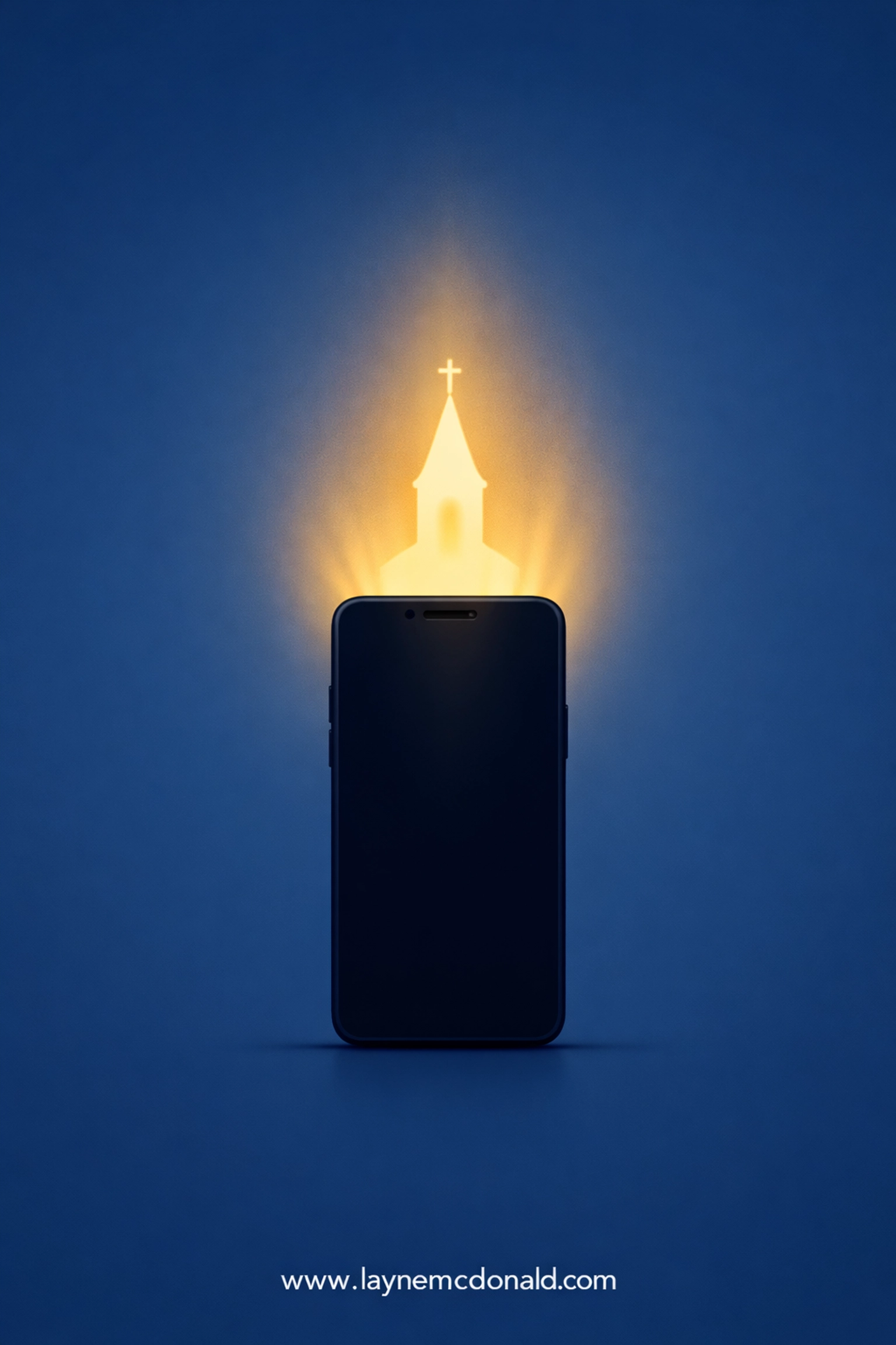 Phone with sanctuary light representing the Digital Tabernacle approach to safe Christian media.