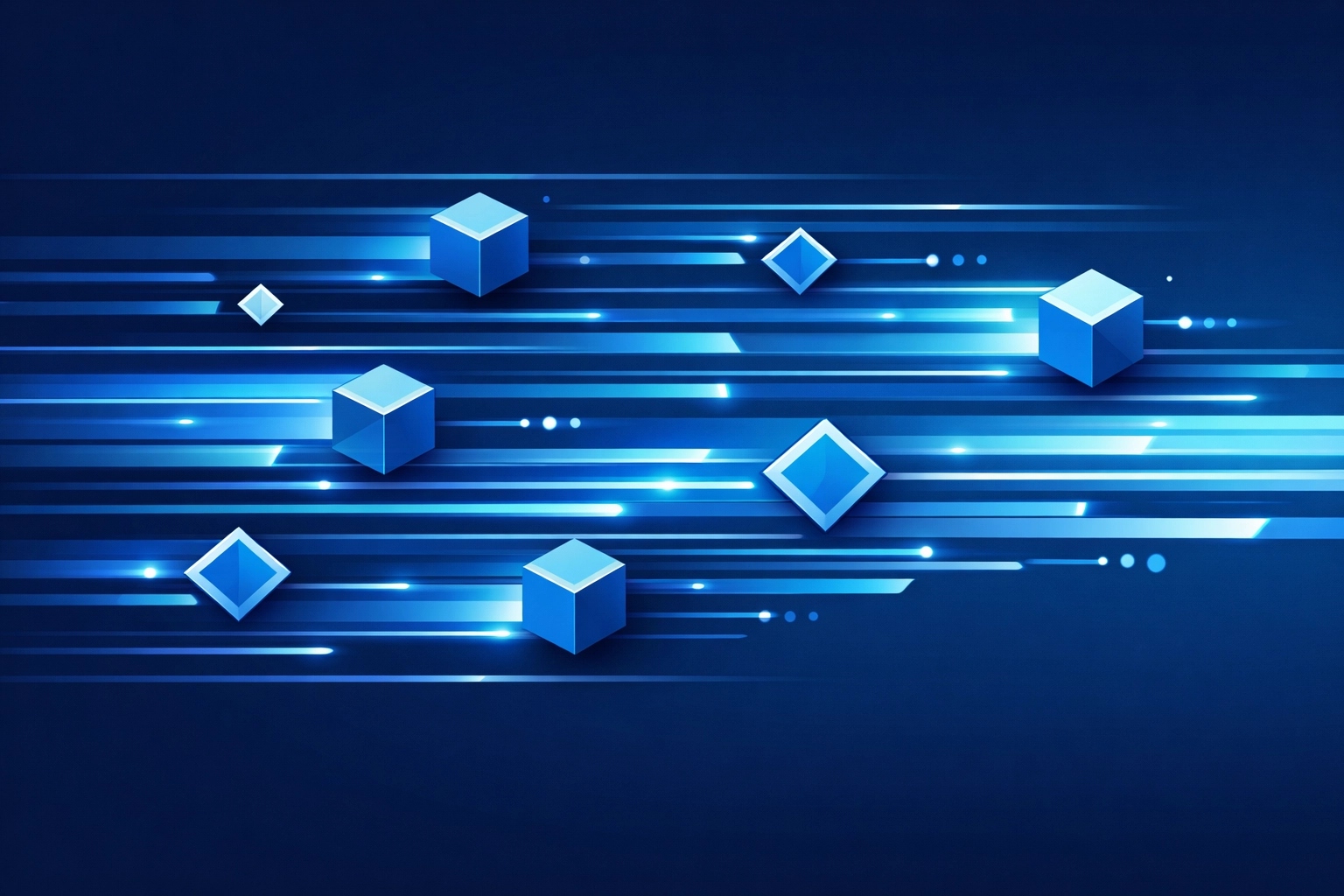 Abstract representation of website speed and technical data structure for optimized AI search performance