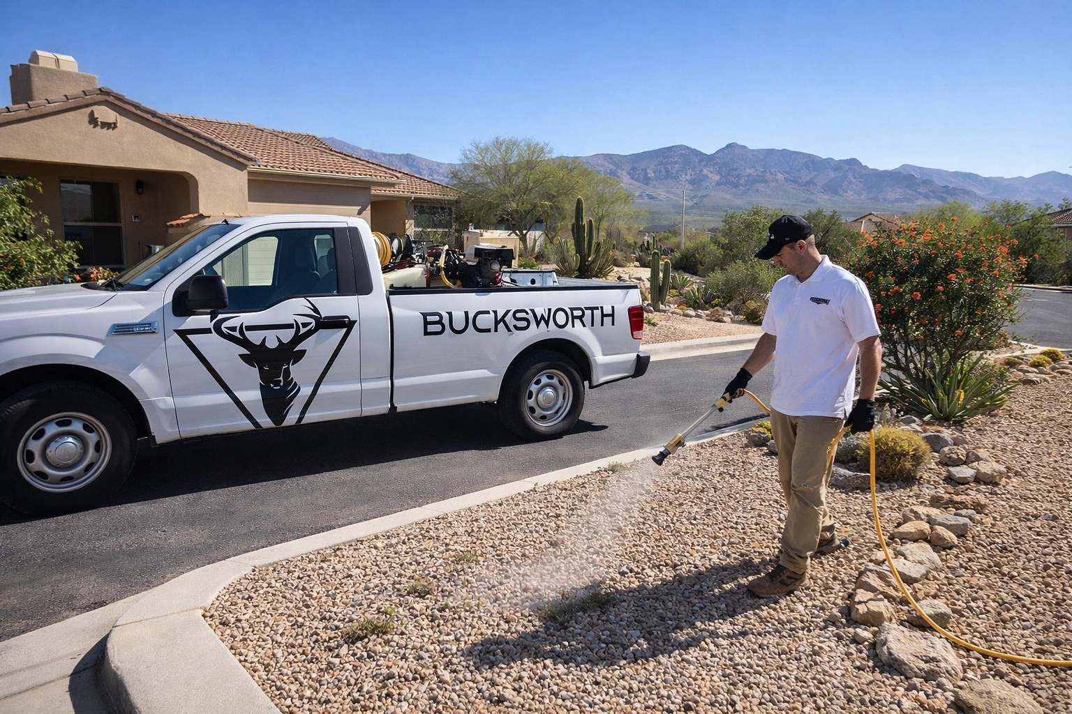 Bucksworth truck at a local job site