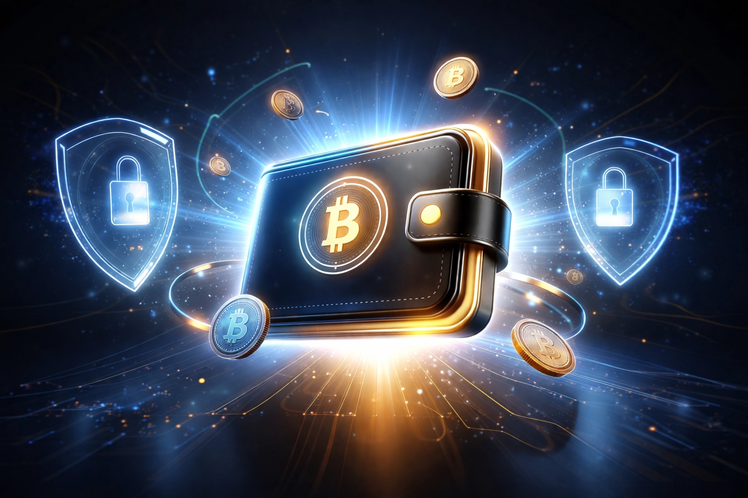 Secure self-custody crypto wallet protecting small business funds from third-party control