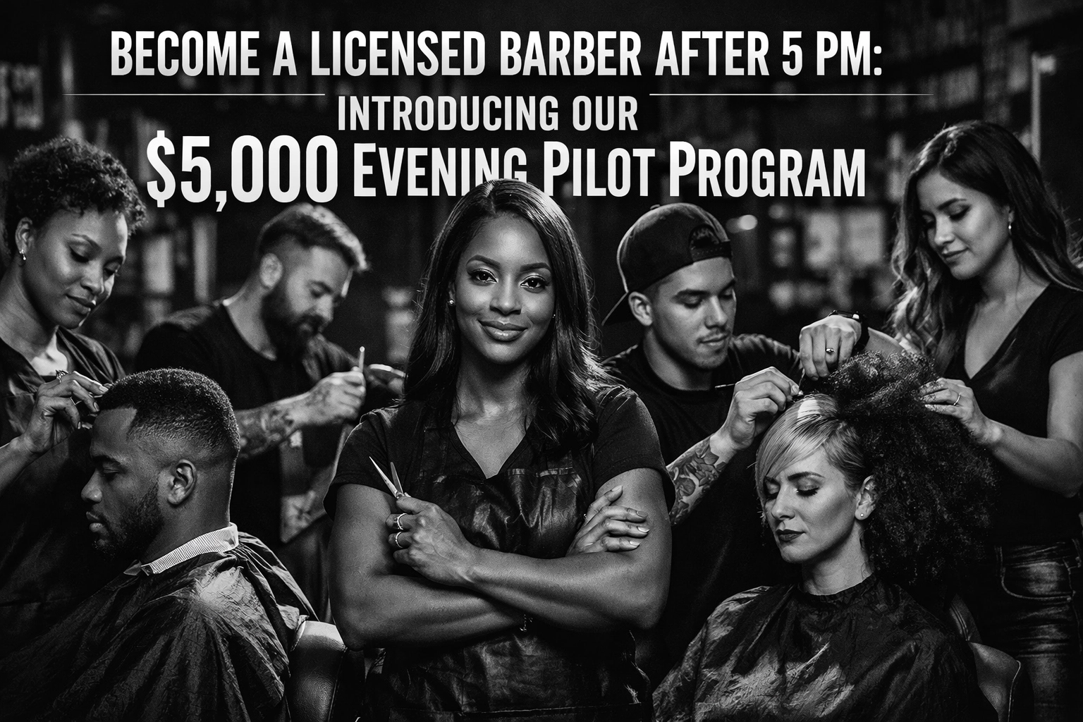 [HERO] Become a Licensed Barber After 5 PM: Introducing Our $5,000 Evening Pilot Program