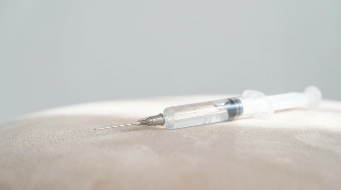 Botox or filler syringe stock image