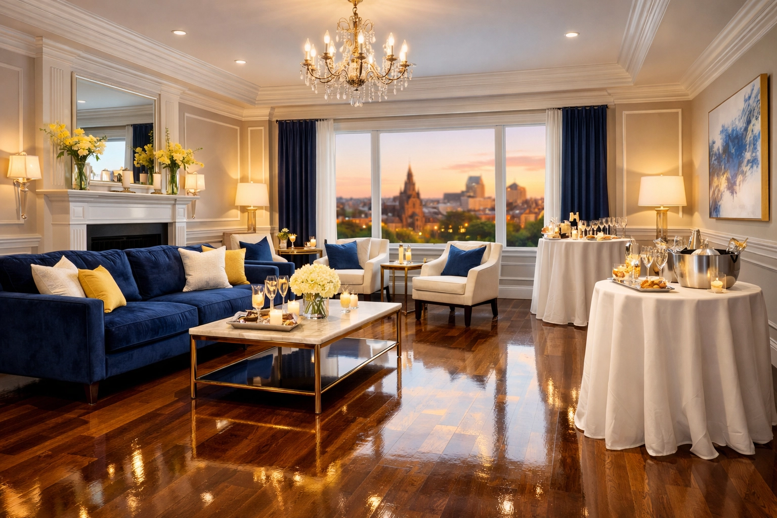 Spotless luxury Worcester MA home interior after professional deep cleaning Worcester services.