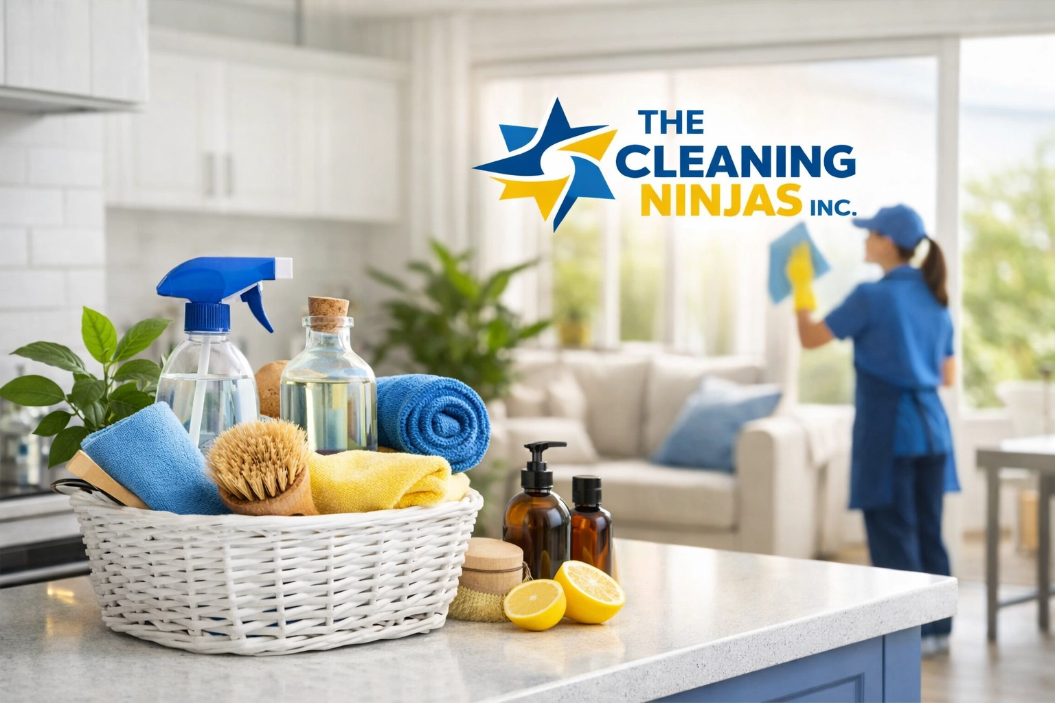 Eco-friendly house cleaning in Worcester home (hero image).