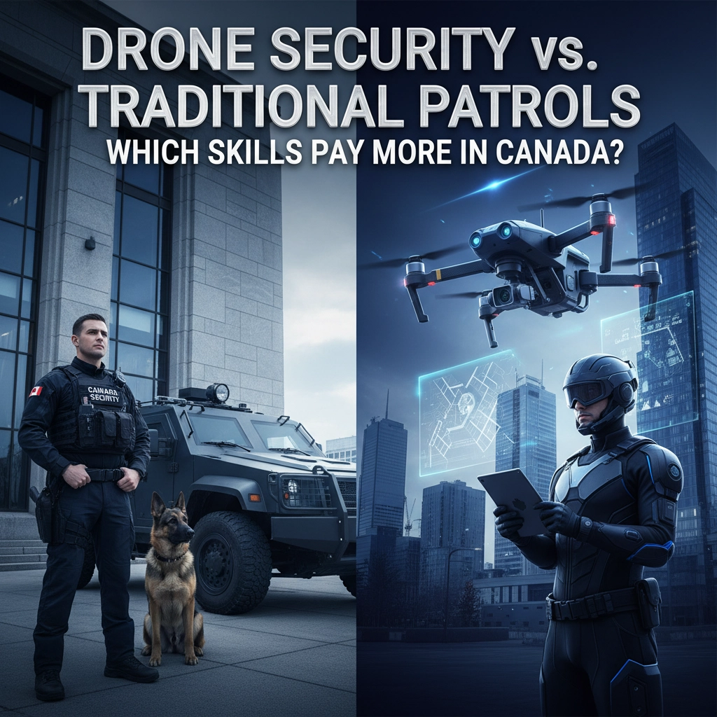 Drone Security vs. Traditional Patrols: Which Skills Pay More in Canada?